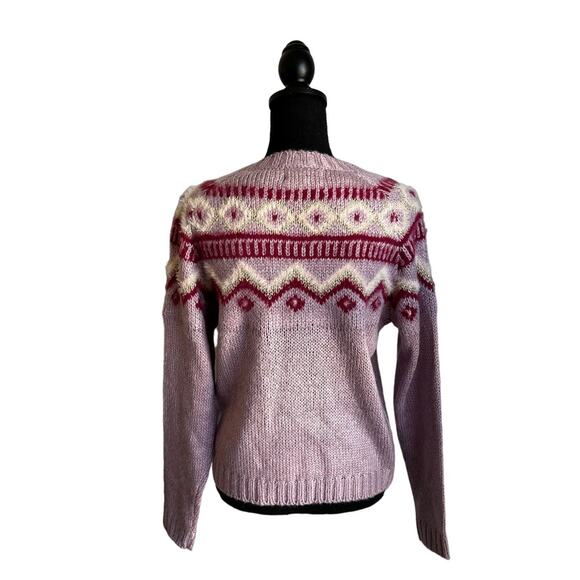New Heartloom Purple Sweater Free People Sz M - Picture 3 of 10